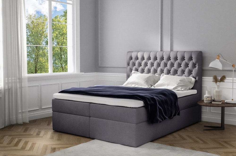 Stylefy Boxspringbett Zorro (Schlafzimmerbett, Bett), gepolstert von Stylefy