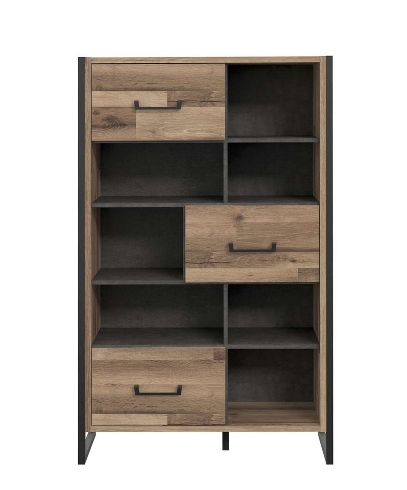 Stylefy Bücherregal Haruko, Highboard, Bücherregal, Schrank mit viel Stauraum, 3-türig, stehend von Stylefy