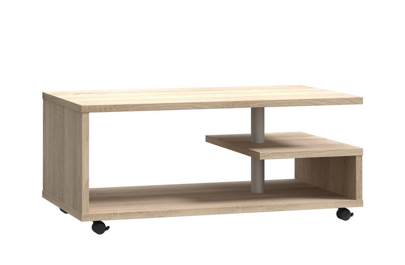 Stylefy Couchtisch Livio (Wohzimmertisch, Beistelltisch), mit viel Stauraum unter Tischplatte, mit Rollen, aus Holzwerkstoff von Stylefy