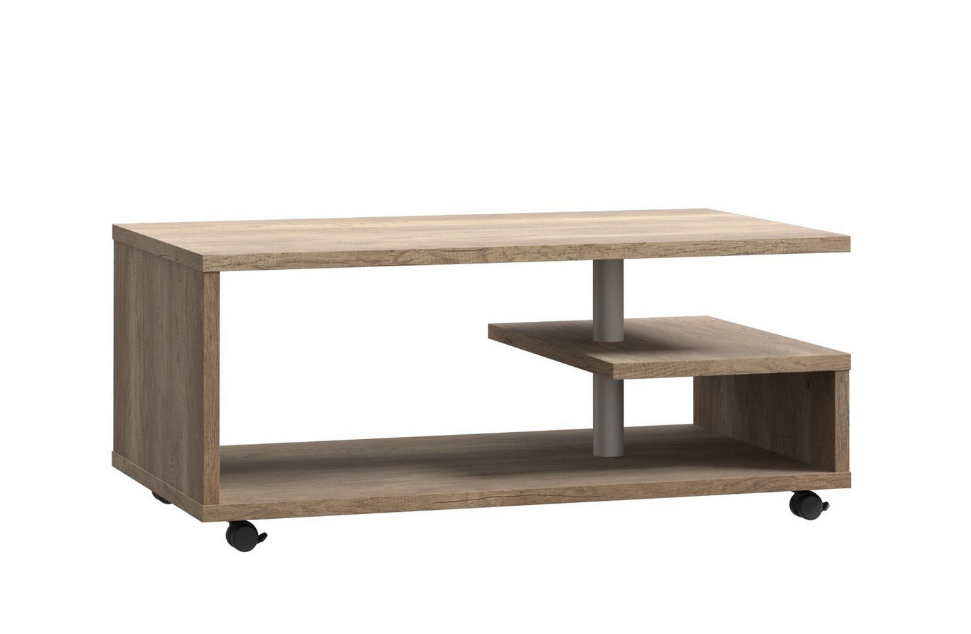 Stylefy Couchtisch Livio (Wohzimmertisch, Beistelltisch), mit viel Stauraum unter Tischplatte, mit Rollen, aus Holzwerkstoff von Stylefy