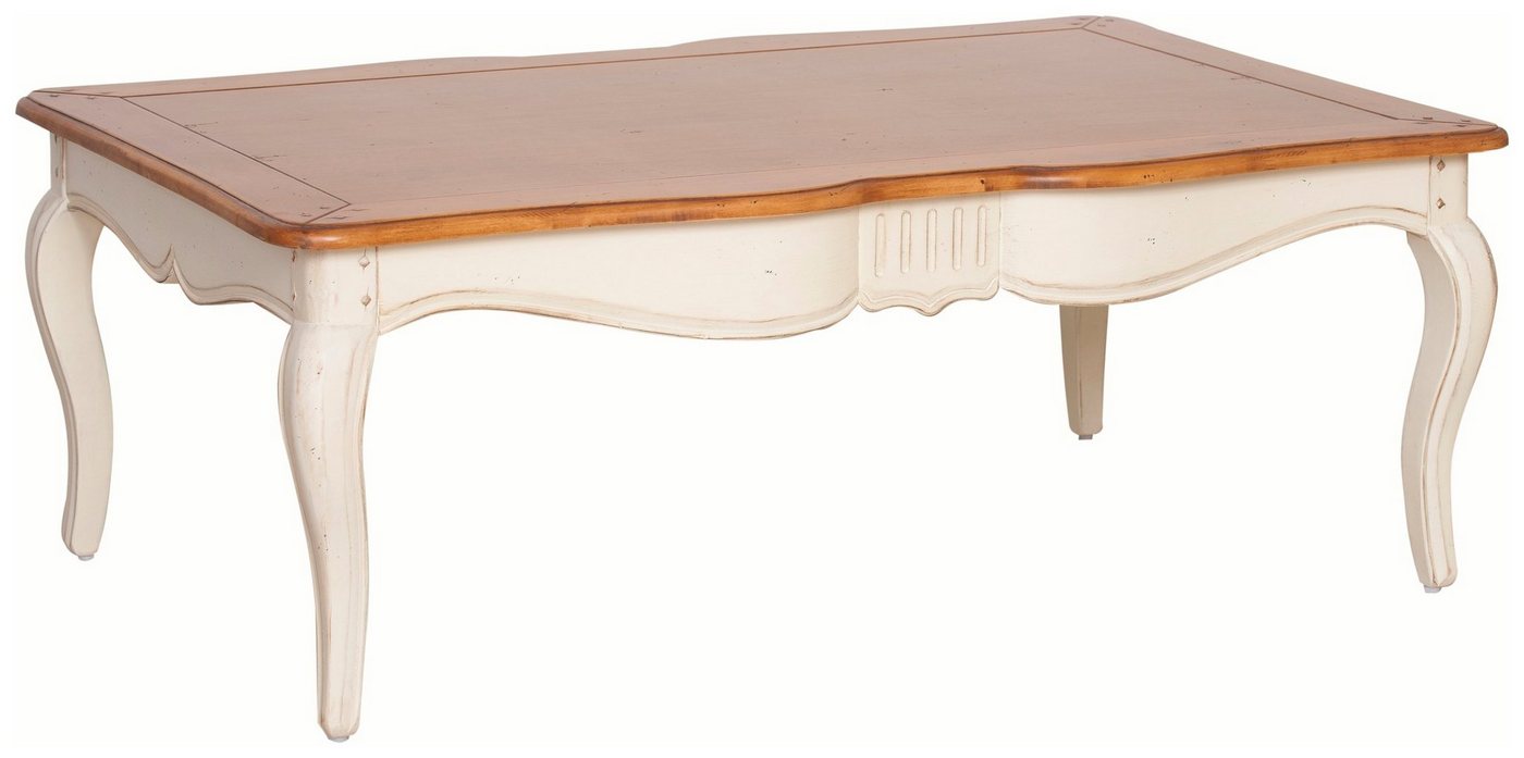 Stylefy Couchtisch Verona Birke Creme (Beisteltisch, Wohnzimmertisch), rechteckig, variabel stellbar, aus Massivholz, Landhausstil von Stylefy