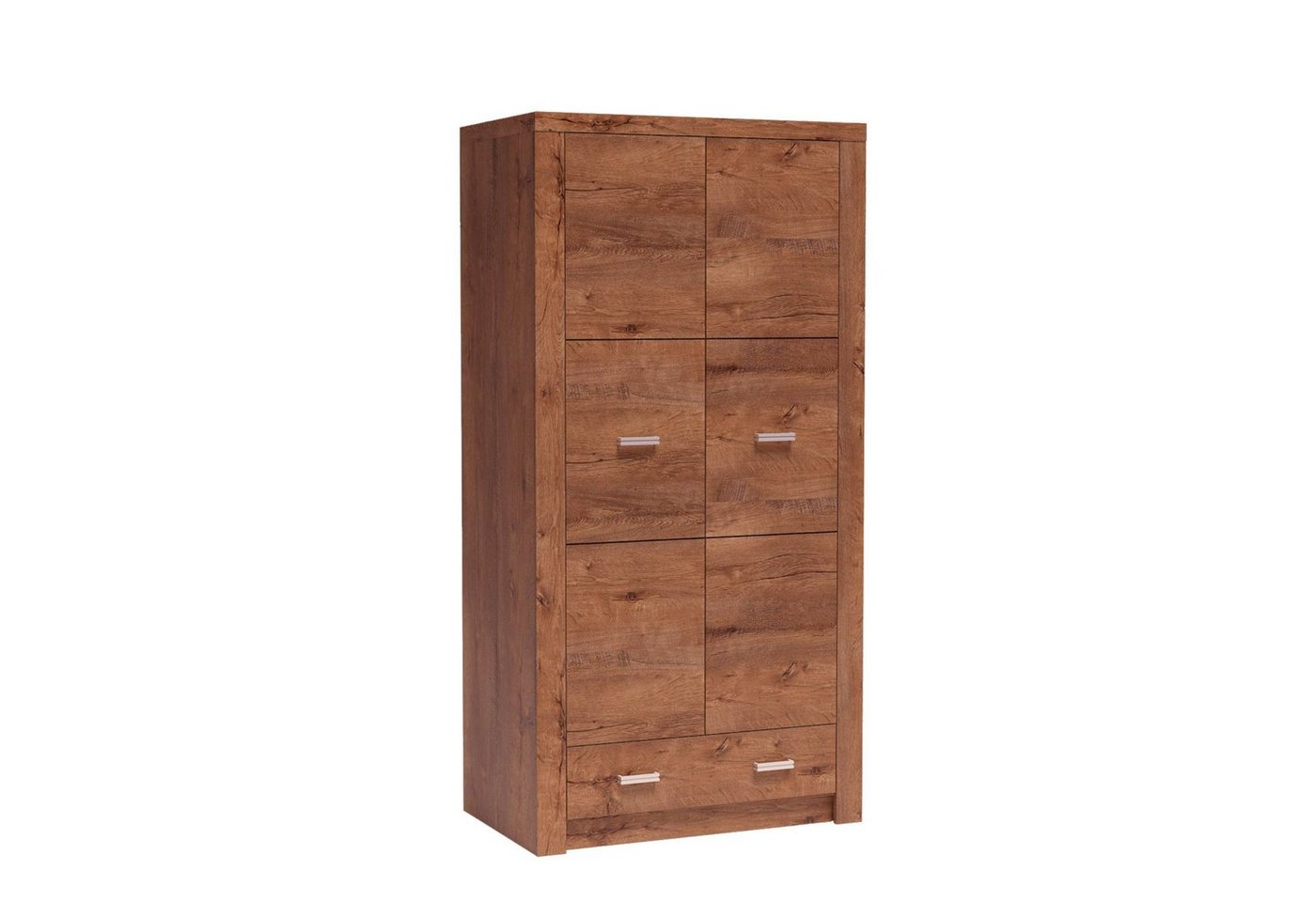 99rooms Drehtürenschrank Anapolis (Kleiderschrank, Mehrzweckschrank) mit Schublade, aus Holzwerkstoff, Modern Design, viel Stauraum von 99rooms