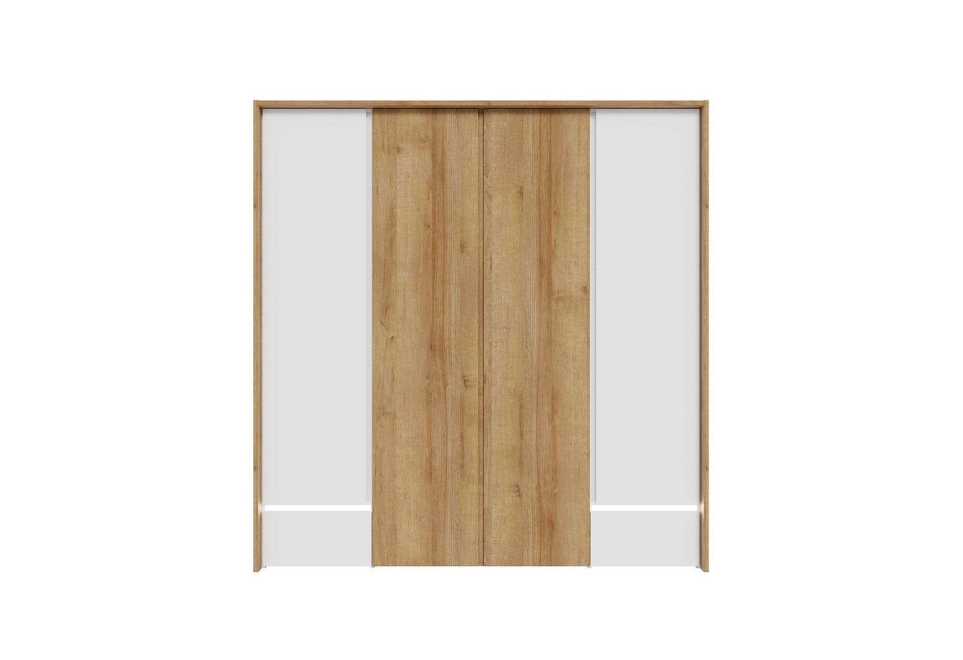 Stylefy Drehtürenschrank Lamberto (Schrank, Kleiderschrank) mit 4 Drehtüren, 2 Schubladen, 3 Kleiderstangen, inkl. LED-Beleuchtung von Stylefy