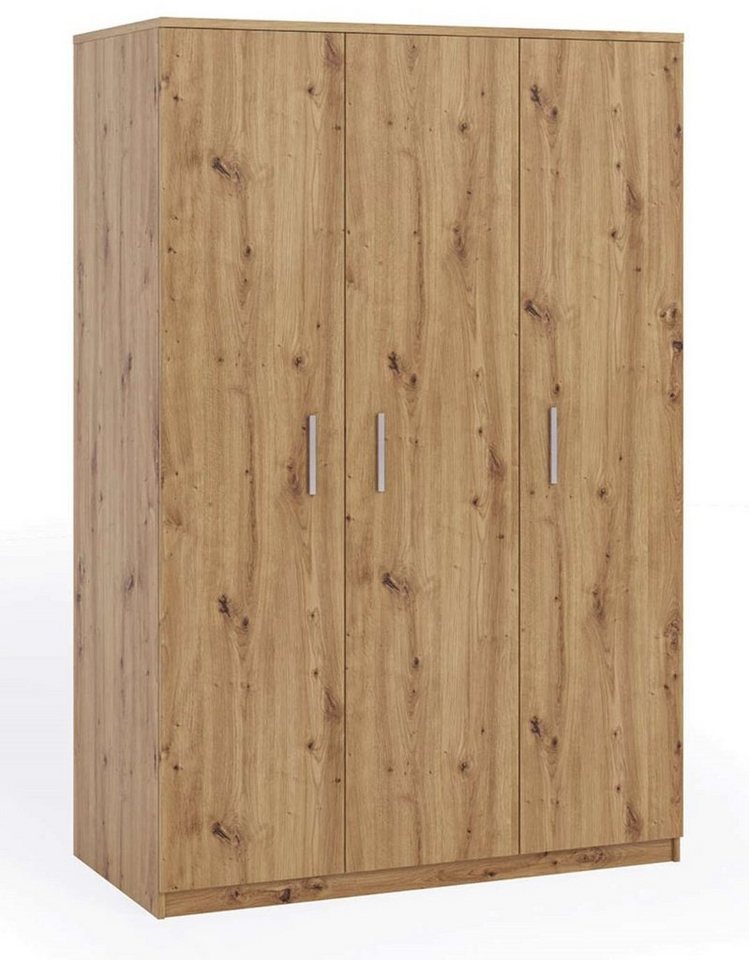 99rooms Drehtürenschrank Mela (Kleiderschrank, Mehrzweckschrank) 3-türig, variabel stellbar, aus Holzwerkstoff, viel Stauraum von 99rooms