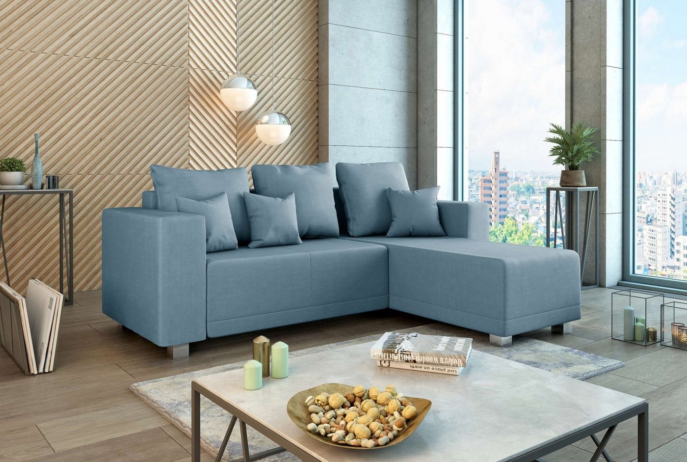 Stylefy Ecksofa Francesca, L-Form, Eckcouch, Design von Stylefy