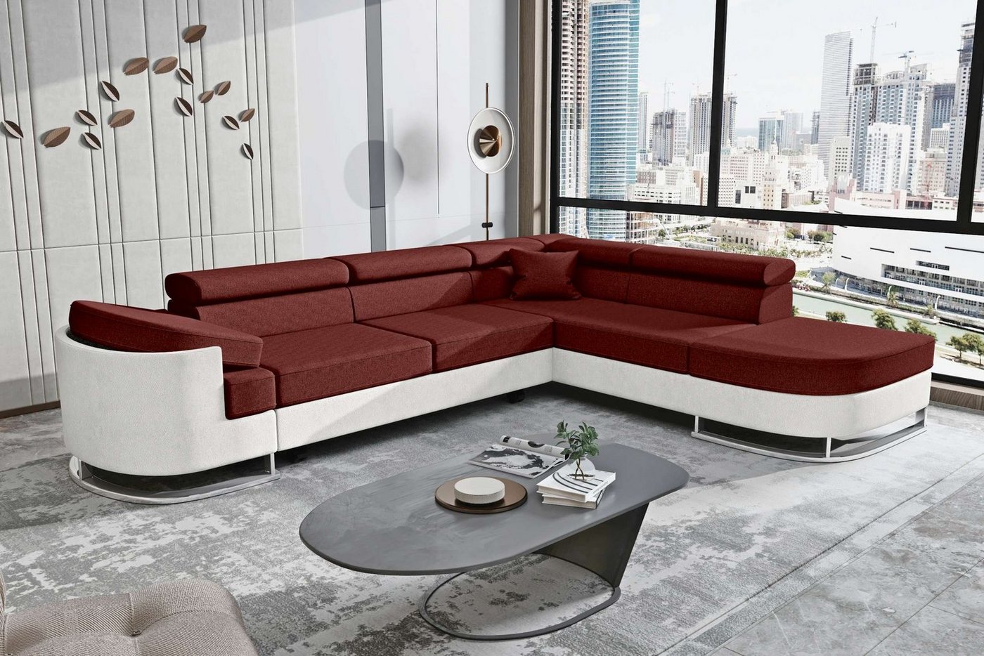 Stylefy Ecksofa Ice, Eckcouch, Schlafsofa, Ottomane links oder rechts bestellbar, mit Bettfunktion, Bettkasten von Stylefy