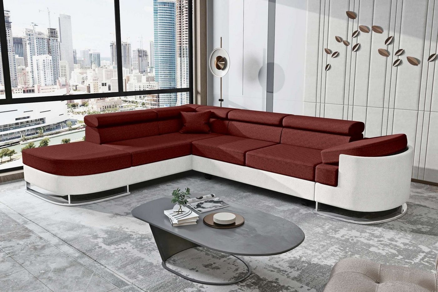 Stylefy Ecksofa Ice, Eckcouch, Schlafsofa, Ottomane links oder rechts bestellbar, mit Bettfunktion, Bettkasten von Stylefy