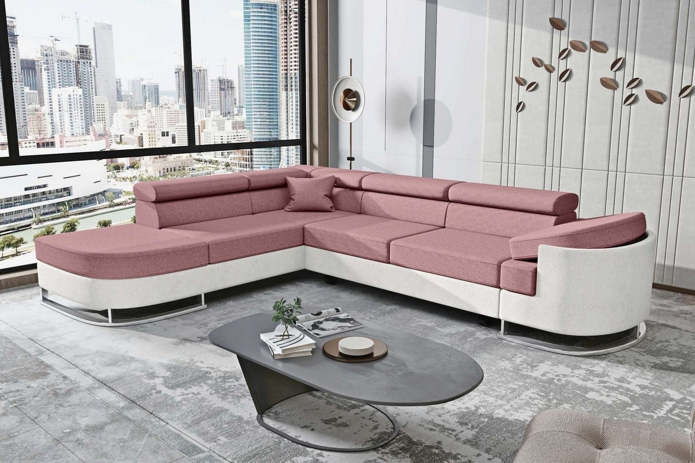 Stylefy Ecksofa Ice, Eckcouch, Schlafsofa, Ottomane links oder rechts bestellbar, mit Bettfunktion, Bettkasten von Stylefy