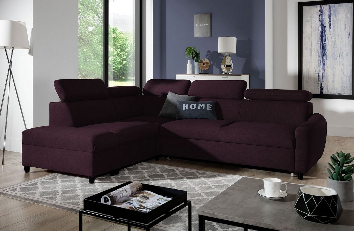 Stylefy Ecksofa Latos, L-Form, Eckcouch, Kopfteilverstellung von Stylefy