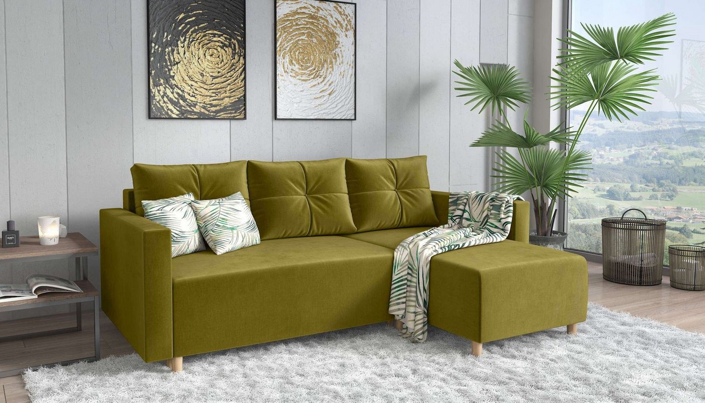 99rooms Ecksofa Livenza, L-Form, Eckcouch, mit Bettfunktion und Bettkasten, mit Bonellfederkern, Klassisch Design 99rooms Ecksofa Livenza, L-Form, Eckcouch, mit Bettfunktion und Bettkasten, mit Bonellfederkern, Klassisch Design von 99rooms