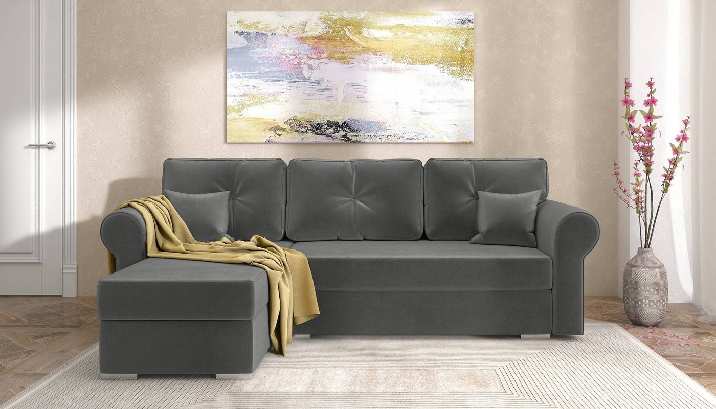 Stylefy Ecksofa Ofanto, L-Form, Eckcouch, Kissen von Stylefy