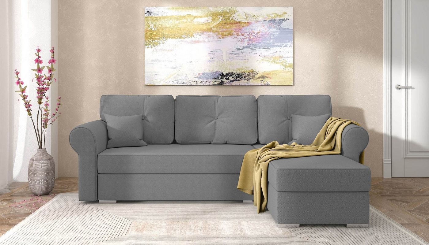 Stylefy Ecksofa Ofanto, L-Form, Eckcouch, Kissen von Stylefy