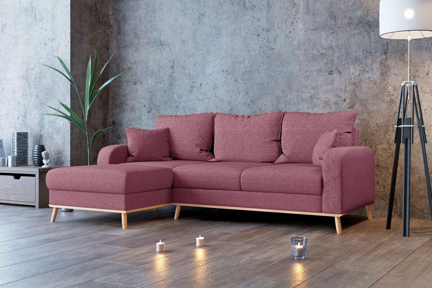 Stylefy Ecksofa Ontario, L-Form, Eckcouch, Design von Stylefy