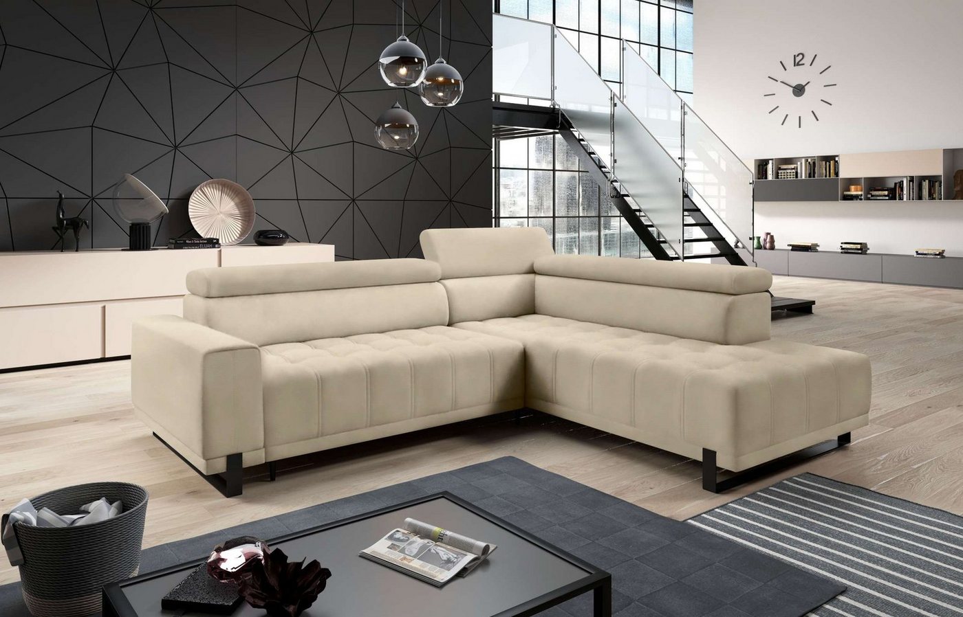 Stylefy Ecksofa Stylefy Norwich Ecksofa, L-Form, Eckcouch, Sitztiefenverstellung von Stylefy