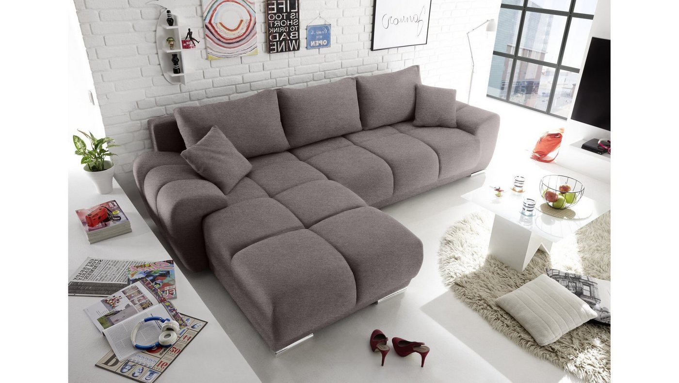 Stylefy Ecksofa Stylefy Antalya Ecksofa, L-Form, Eckcouch, wahlweise mit Bettfunktion, Ottomane links oder rechts bestellbar von Stylefy