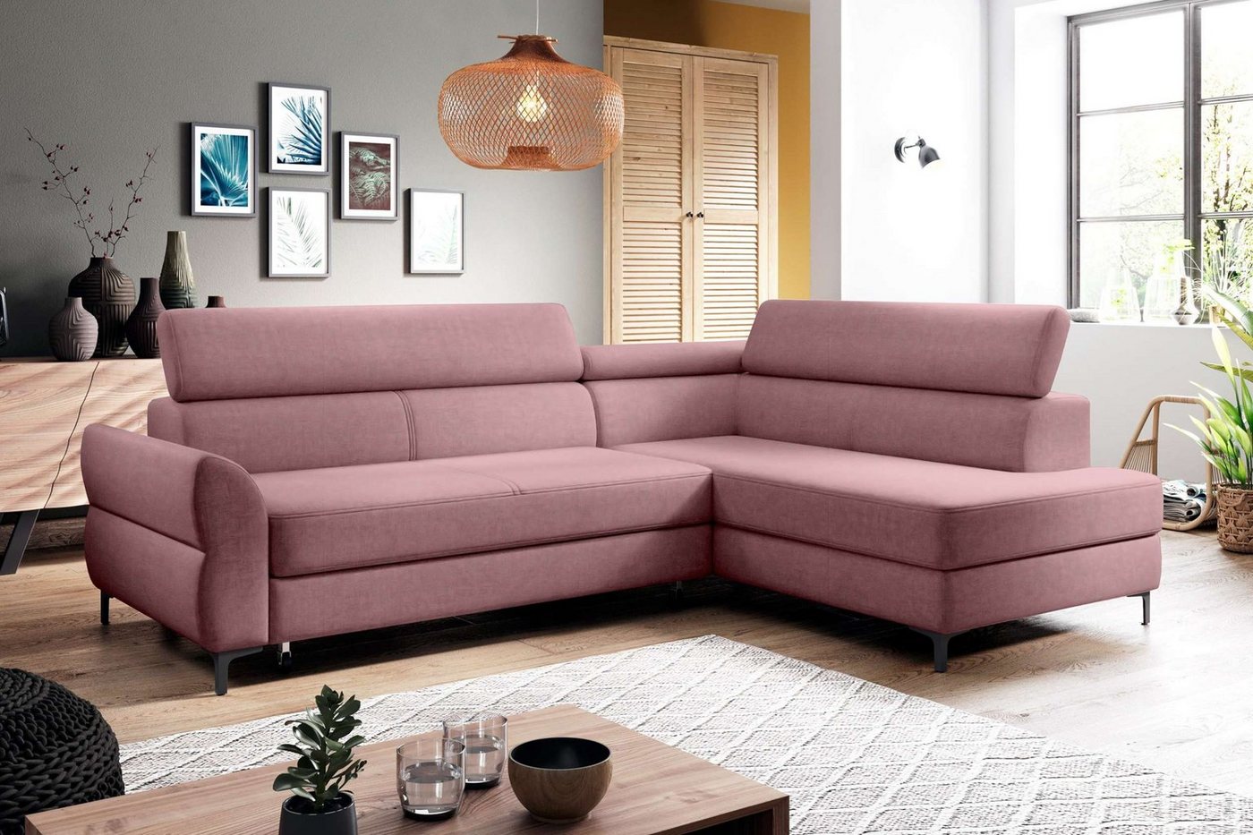 Stylefy Ecksofa Stylefy Parker Ecksofa, L-Form, Eckcouch, Kopfteilverstellung von Stylefy