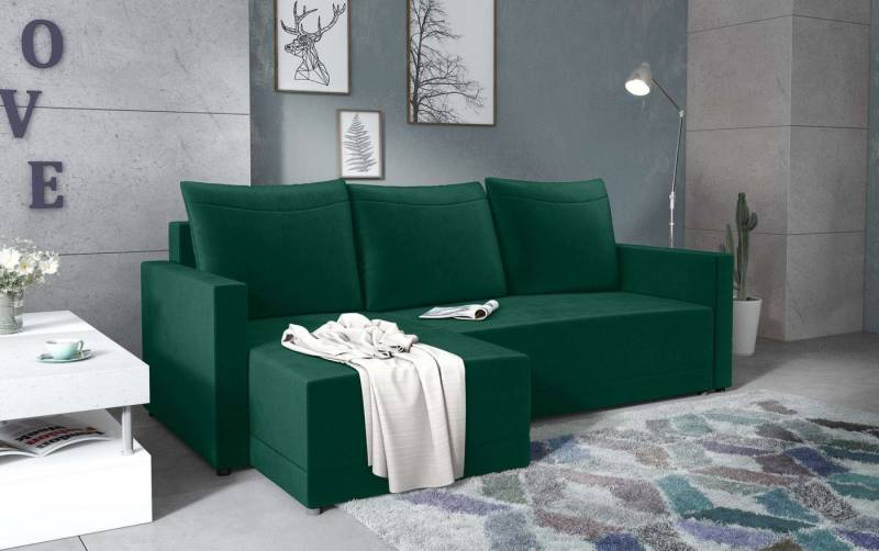 99rooms Ecksofa Tanita, L-Form, Eckcouch, mit Bettfunktion, Bettkasten, Ottomane links oder rechts bestellbar von 99rooms