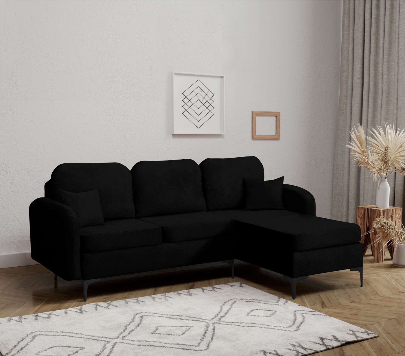 Stylefy Ecksofa Tiffany, L-Form, Eckcouch, Ottomane links oder rechts bestellbar, mit Bettfunktion, Modern von Stylefy