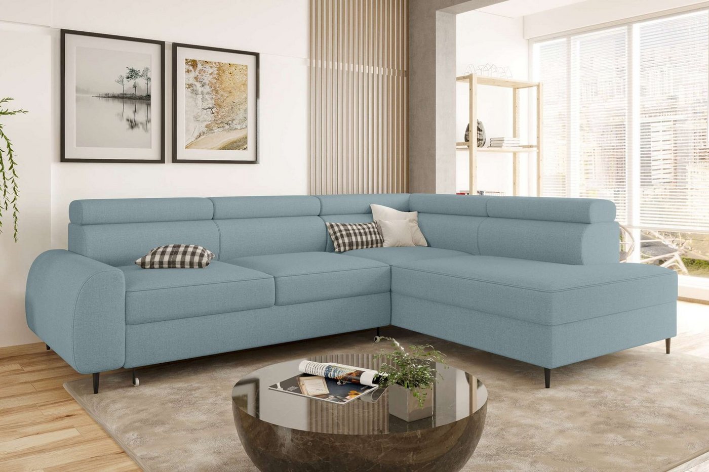 Stylefy Ecksofa Verona, L-Form, Eckcouch, Ottomane links oder rechts bestellbar, mit Bettfunktion, Modern von Stylefy