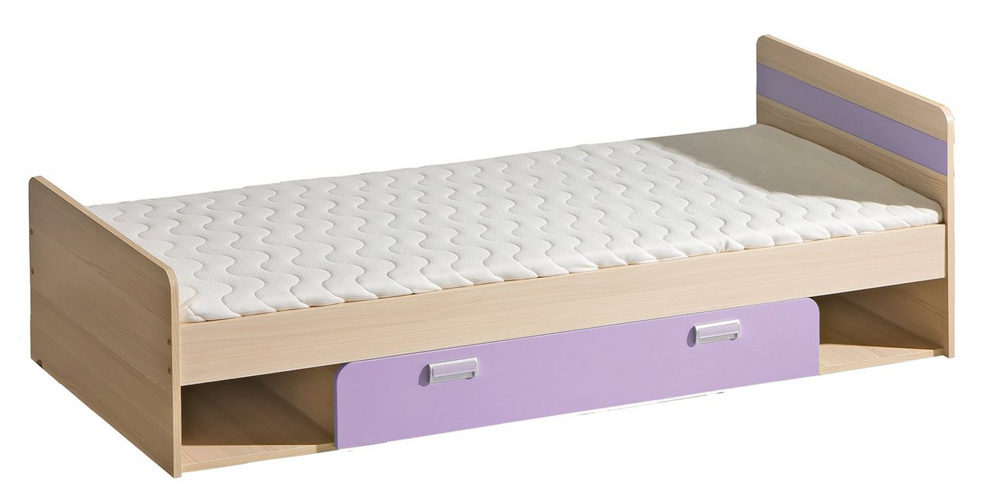Stylefy Jugendbett Laterne (Kinderbett, Bett), 80x190 cm, mit Schublade und 2 Fächern, Modern Design, mit Matratze von Stylefy