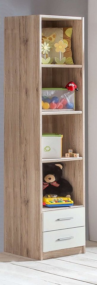 Stylefy Kinderbett Lio I (Standregal, Bücherregal), viel Stauraum, mit 2 Schubladen und 3 Einlegeböden, aus Holzwerkstoff, Modern Design, variabel stellbar, für Kinder von Stylefy