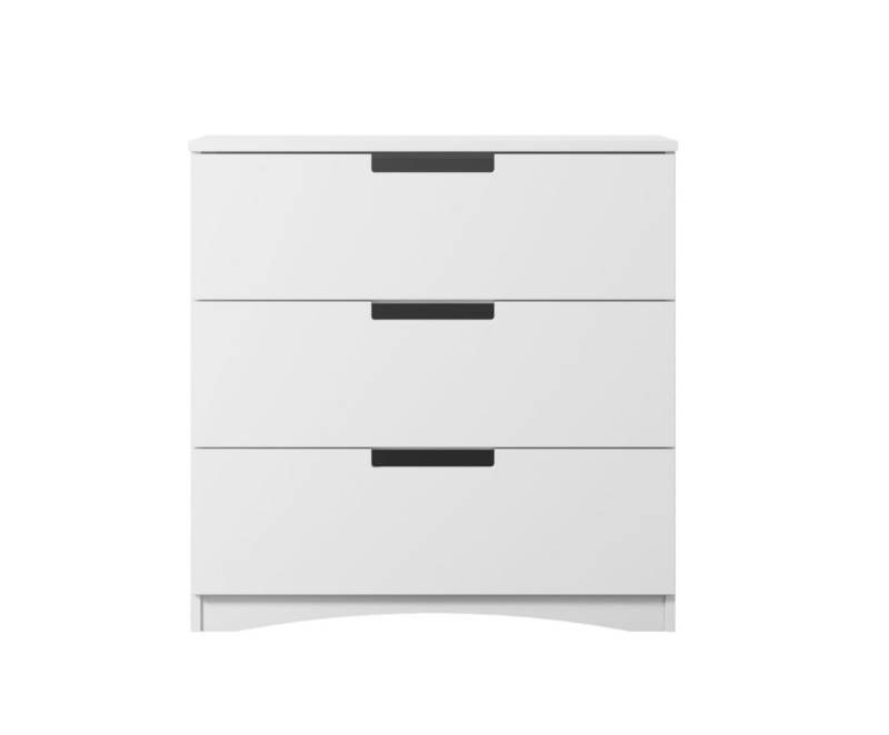 99rooms Kinderkleiderschrank Amira Weiß Weiß (Sideboard, Schubladenkommode) mit 3 Schubladen, viel Stauraum, aus Holzwerkstoff, Wohmöbel von 99rooms