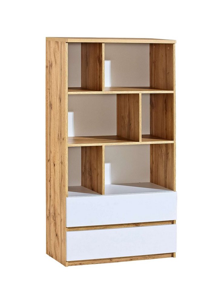 99rooms Kinderkleiderschrank Arcola (Kinderschrank, Mehrzweckschrank) Push-to-Open, mit Fächern, viel Stauraum, Modern Design, für Kinder von 99rooms