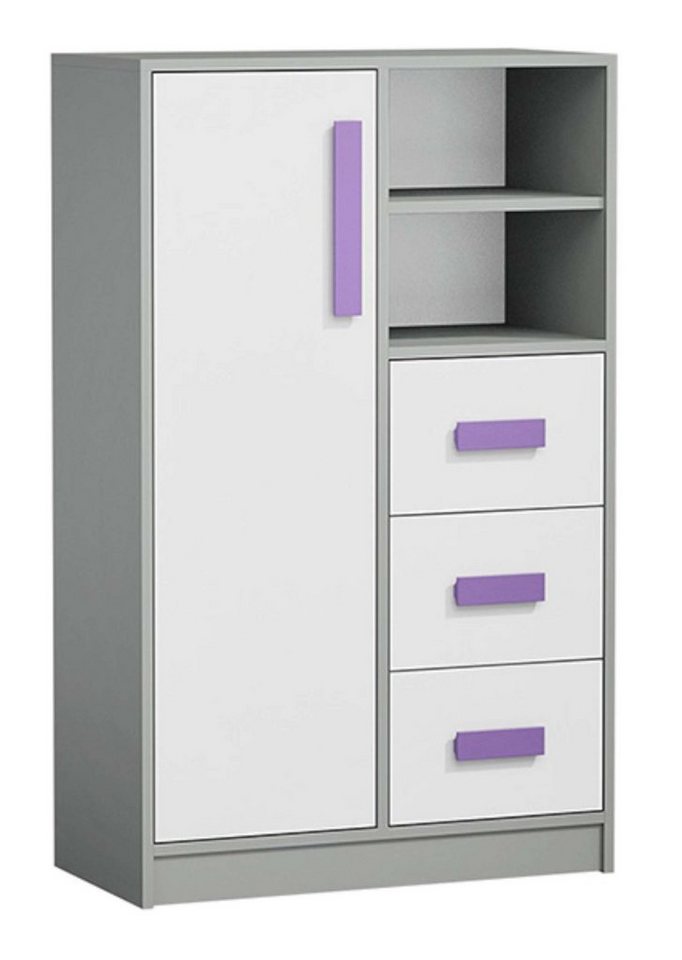 99rooms Kinderkleiderschrank Gael I (Highboard, Standschrank) offene Fächer, mit Schubladen, Vollauszug, Modern Design, für Kinder von 99rooms