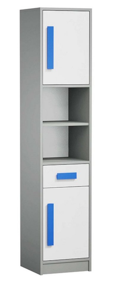 99rooms Kinderkleiderschrank Gael IV (Standschrank, Kinderschrank) mit 2 offenen Fächern und Schublade, Vollauszug, viel Stauraum, Design Modern, für Kinder von 99rooms