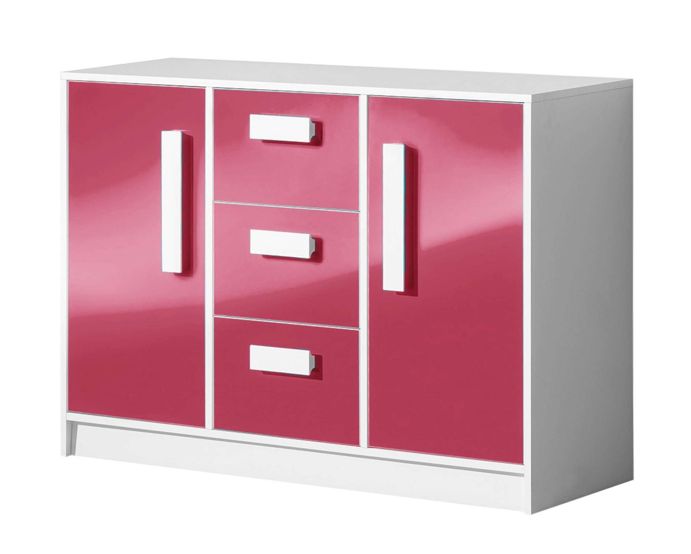 99rooms Kinderkleiderschrank Goldie II (Sideboard, Standschrank) mit Schubladen, Vollauszug, Modern Design, für Kinder von 99rooms