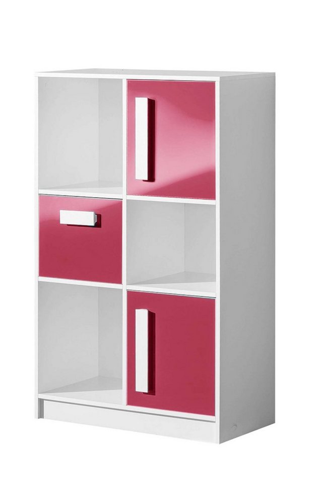 99rooms Kinderkleiderschrank Goldie III (Highboard, Standschrank) offene Fächer, mit Schublade, Vollauszug, Modern Design, für Kinder von 99rooms