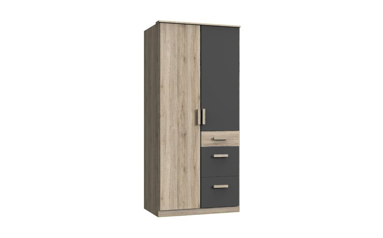 Stylefy Kinderkleiderschrank Karoline I (Standschrank, Kinderschrank) 2-türig, mit viel Stauraum, aus Holzwerkstoff, mit Schubladen, Design Modern, made in Europa, für Kinder von Stylefy