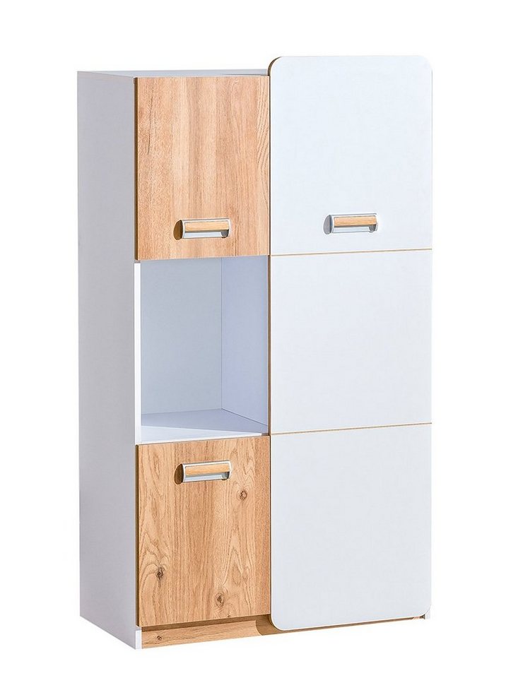 99rooms Kinderkleiderschrank Laterne (Kinderschrank, Mehrzweckschrank) 3-türig, mit Fach und Einlegeböden, viel Stauraum, Modern Design, für Kinder von 99rooms