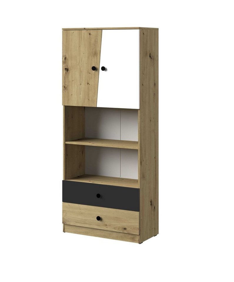 Stylefy Kinderkleiderschrank Narin IV (Standschrank, Kinderschrank) offene Fächer, mit Schubladen, Vollauszug, Design Modern, für Kinder von Stylefy