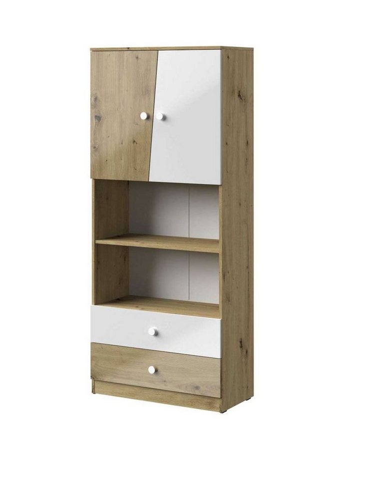 Stylefy Kinderkleiderschrank Narin IV (Standschrank, Kinderschrank) offene Fächer, mit Schubladen, Vollauszug, Design Modern, für Kinder von Stylefy