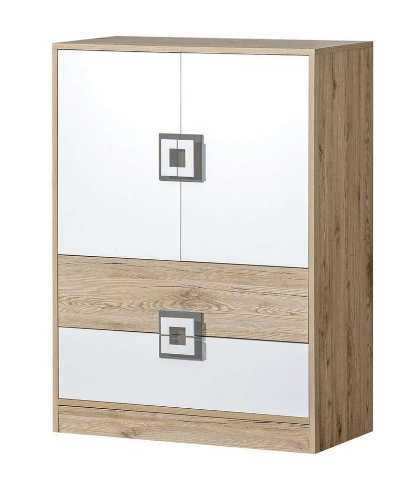 Stylefy Kinderkleiderschrank Nicole III (Highboard, Standschrank) viel Stauraum, mit Schubladen, Vollauszug, Modern Design, für Kinder von Stylefy