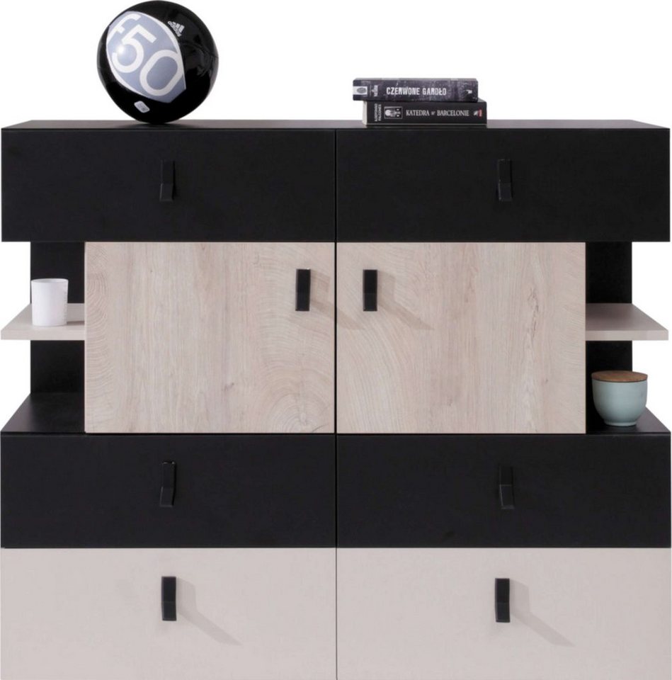 Stylefy Kinderkleiderschrank Sirius (Sideboard, Kinderschrank) mit Schubladen, FSC-Zertifizierung, 2-türig, viel Stauraum, Modern Design von Stylefy