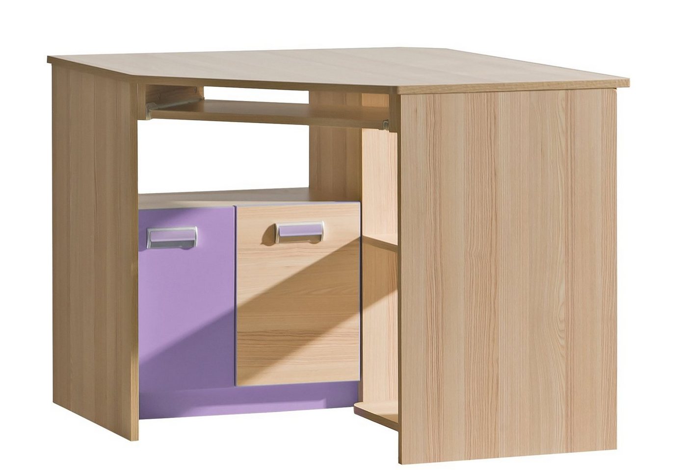 Stylefy Kinderschreibtisch Laterne (Computertisch, Bürotisch), viel Stauraum, mit Schublade und Einlegeboden, Tastaturauszug, Modern Design von Stylefy