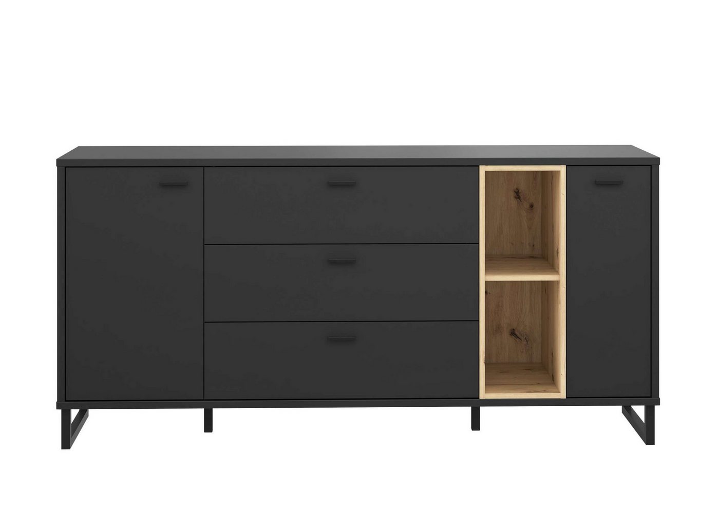 Stylefy Kommode Cynthia (Sideboard, Schubladenkommode), mit 3 Schubladen, 2-türig, aus Holzwerkstoff, LED-Beleuchtung optional von Stylefy