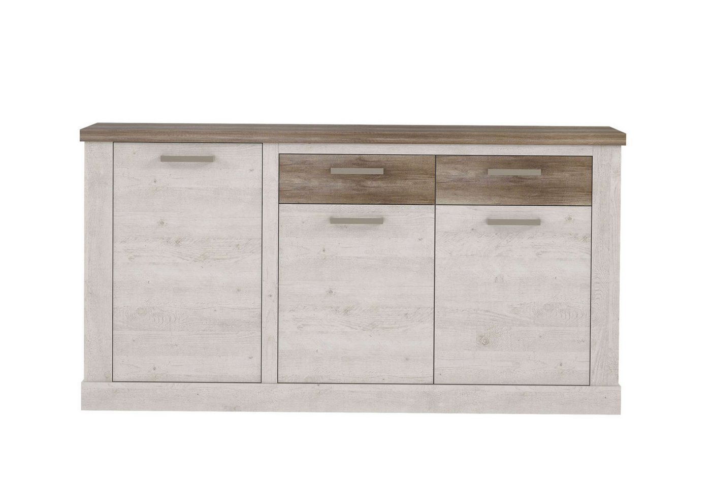 Stylefy Kommode Duero (Sideboard, Schubladenkommode), mit 2 Schubladen, 3-türig, aus Holzwerkstoff, stehend von Stylefy