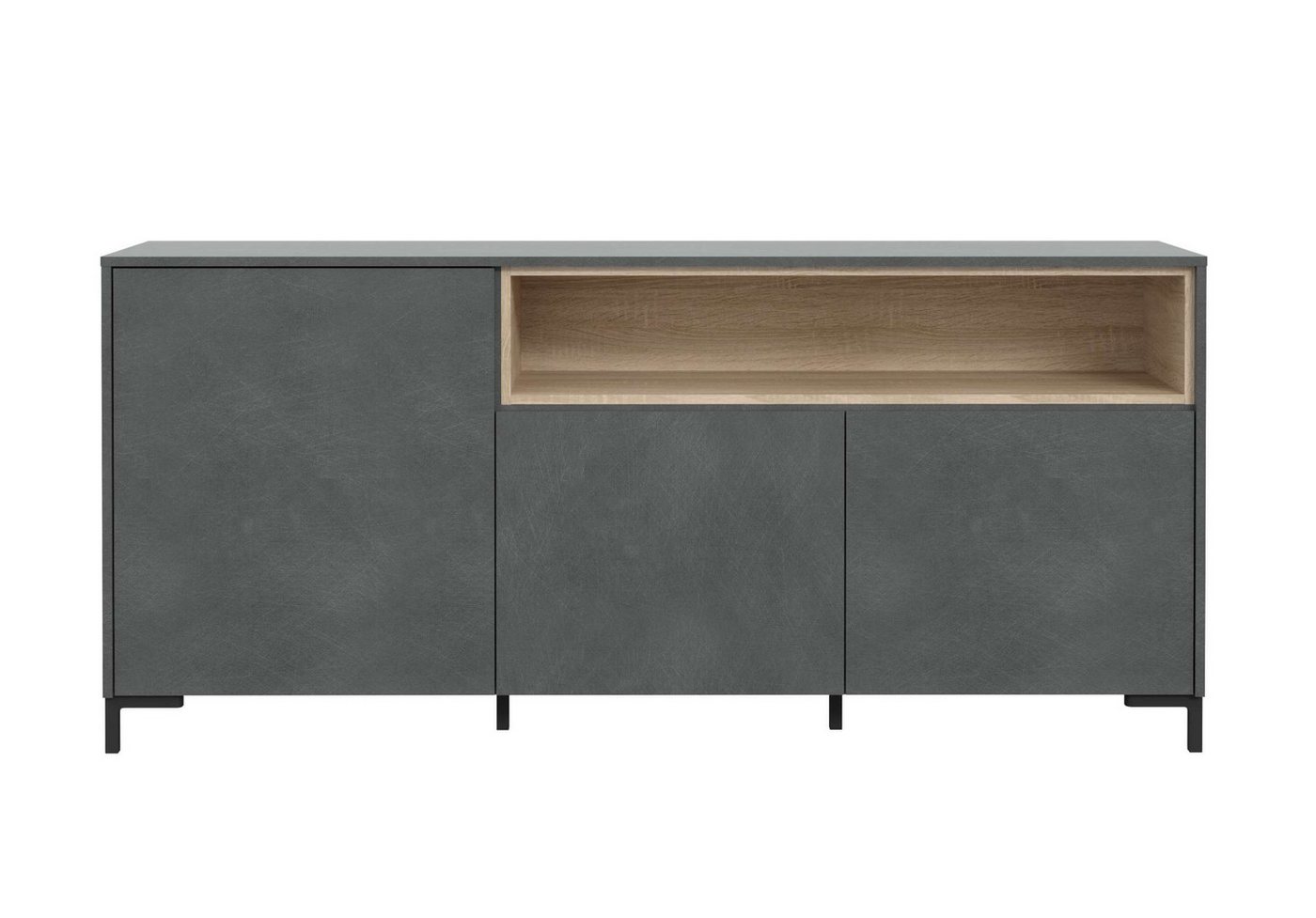 Stylefy Kommode Guido (Sideboard, Kommode), mit 3 Türen, 1 offenem Fach, aus Holzwerkstoff von Stylefy