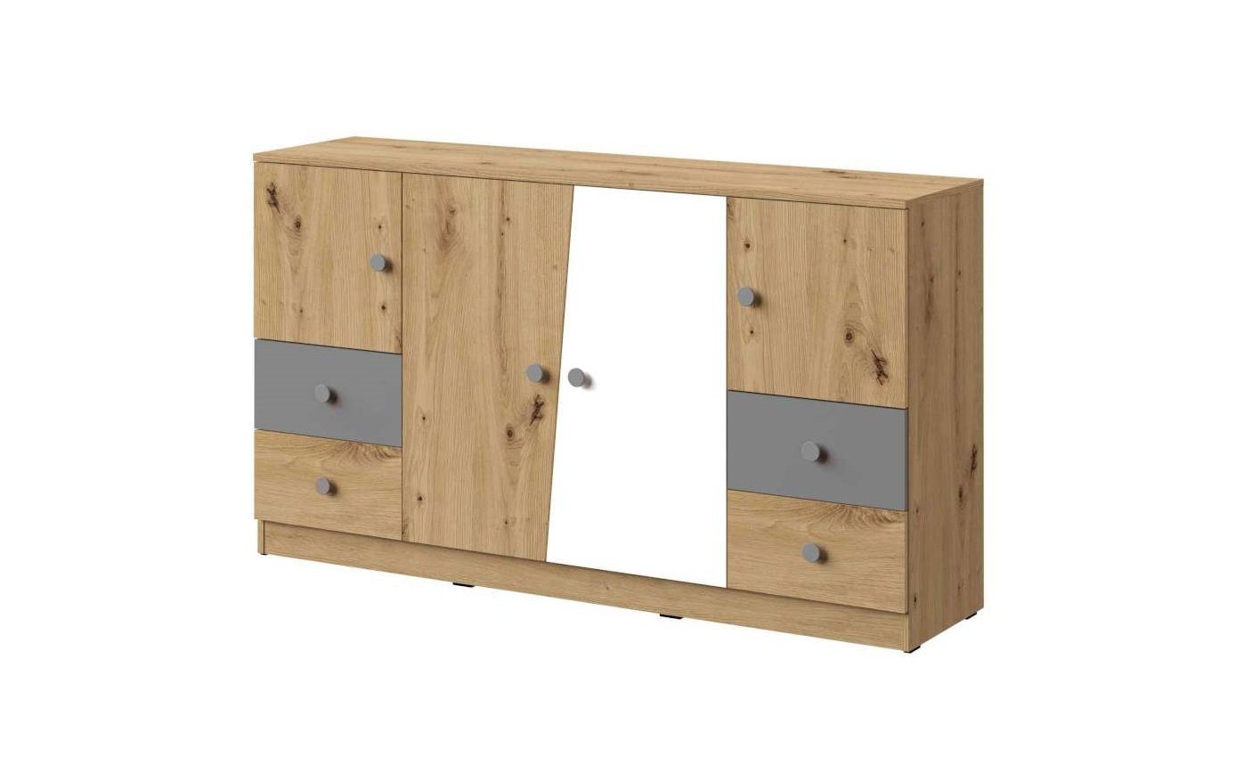 Stylefy Kommode Narin I (Sideboard, Standschrank), mit Schubladen, Vollauszug, Modern Design, für Kinder von Stylefy