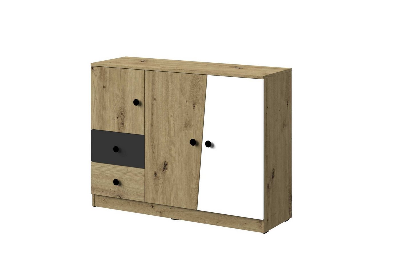 Stylefy Kommode Narin II (Sideboard, Standschrank), mit Schubladen, Vollauszug, Modern Design, für Kinder von Stylefy