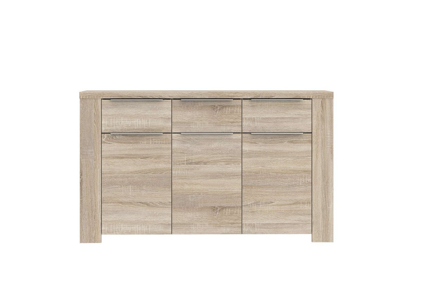 Stylefy Kommode Peene (Sideboard, Schubladenkommode), mit viel Stauraum, mit 3 Türen, 3 Schubladen, aus Holzwerkstoff von Stylefy