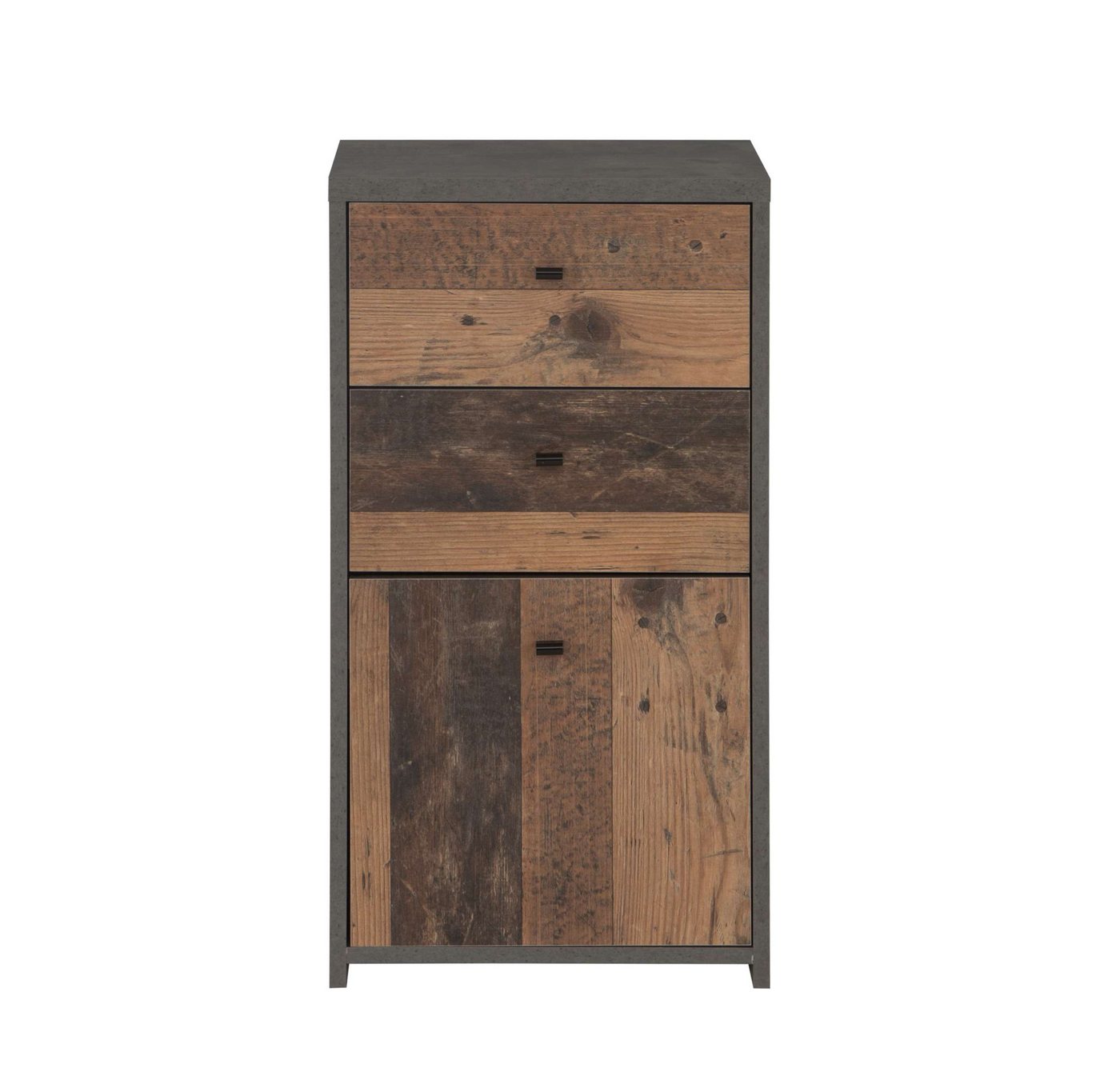 Stylefy Kommode Sesto (Sideboard, Schubladenkommode), mit 2 Schubladen, 1 Tür beideseitig montierbar, aus Holzwerkstoff von Stylefy