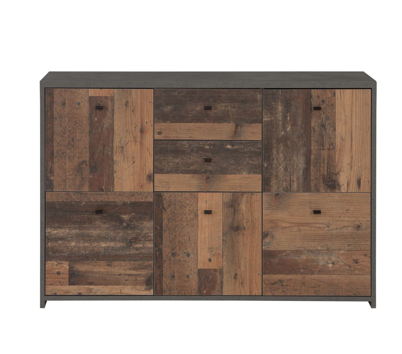 Stylefy Kommode Sesto (Sideboard, Schubladenkommode), mit 2 Schubladen, 5 Türen, aus Holzwerkstoff von Stylefy