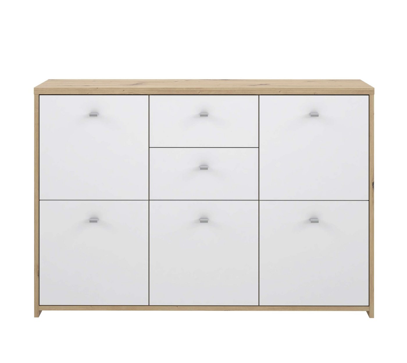 Stylefy Kommode Sesto (Sideboard, Schubladenkommode), mit 2 Schubladen, 5 Türen, aus Holzwerkstoff von Stylefy