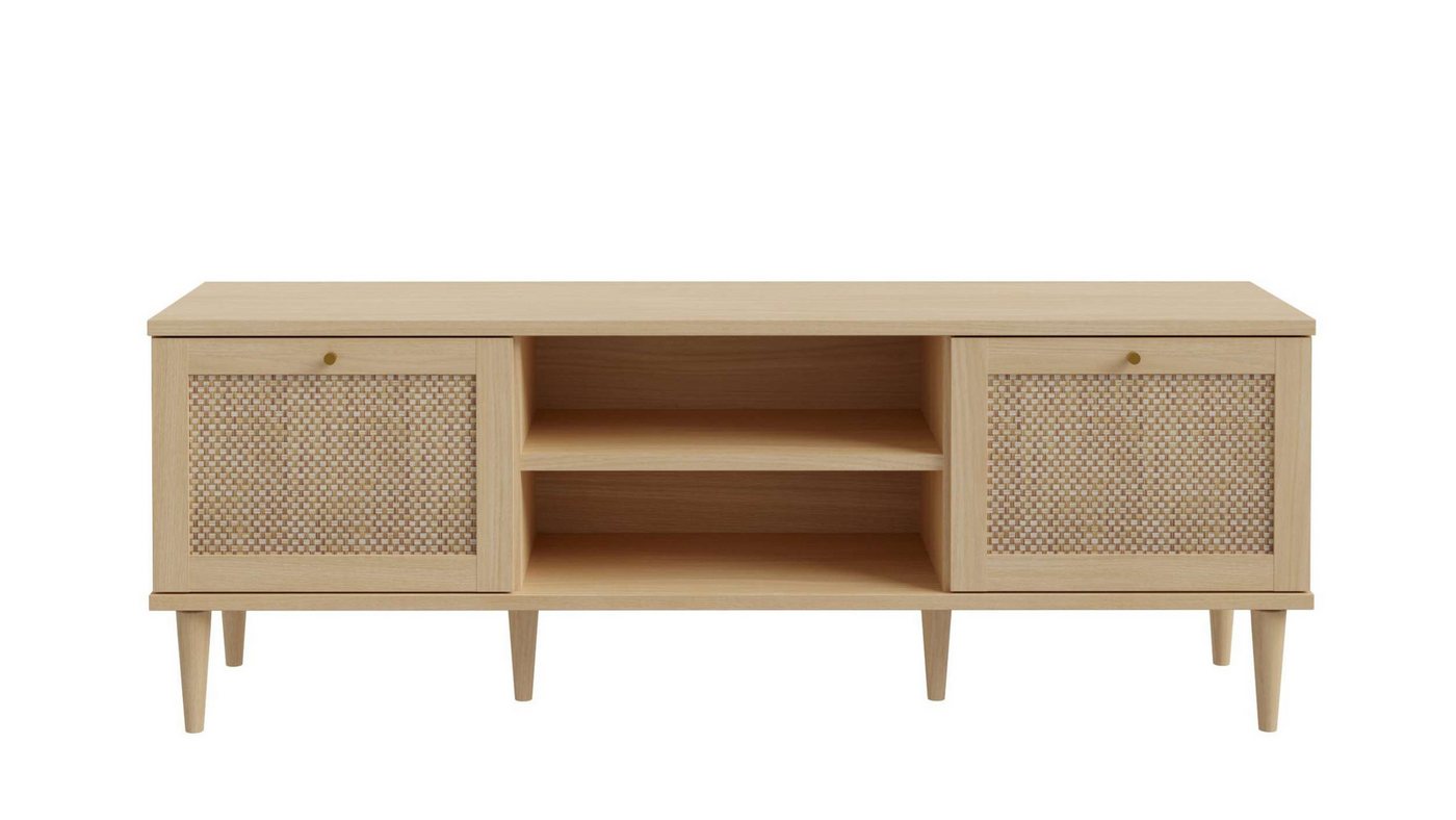 Stylefy Lowboard Consuelo (TV-Kommode, TV-Schrank), mit 2 Türen, 2 offenen Fächern, aus Holzwerkstoff, mit Soft-Close von Stylefy