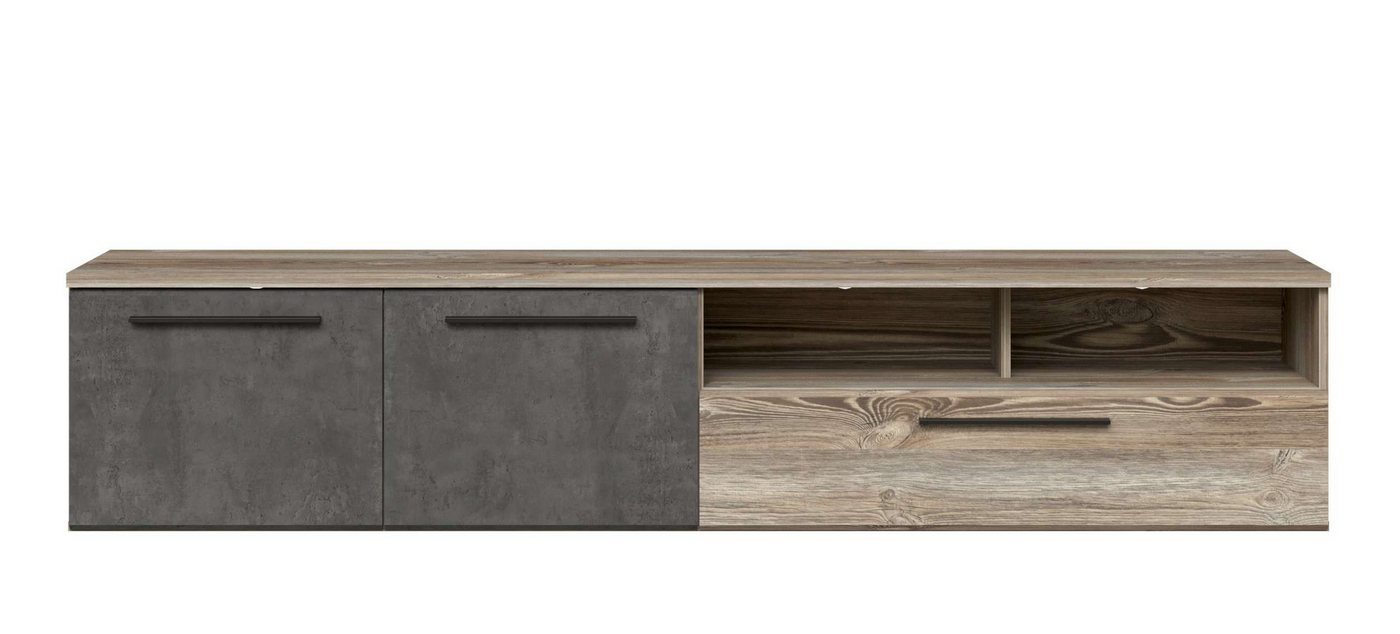 Stylefy Lowboard Mirdi (TV-Kommode, TV-Schrank), mit 2 Türen, 2 offenen Fächern, Schublade, aus Holzwerkstoff von Stylefy