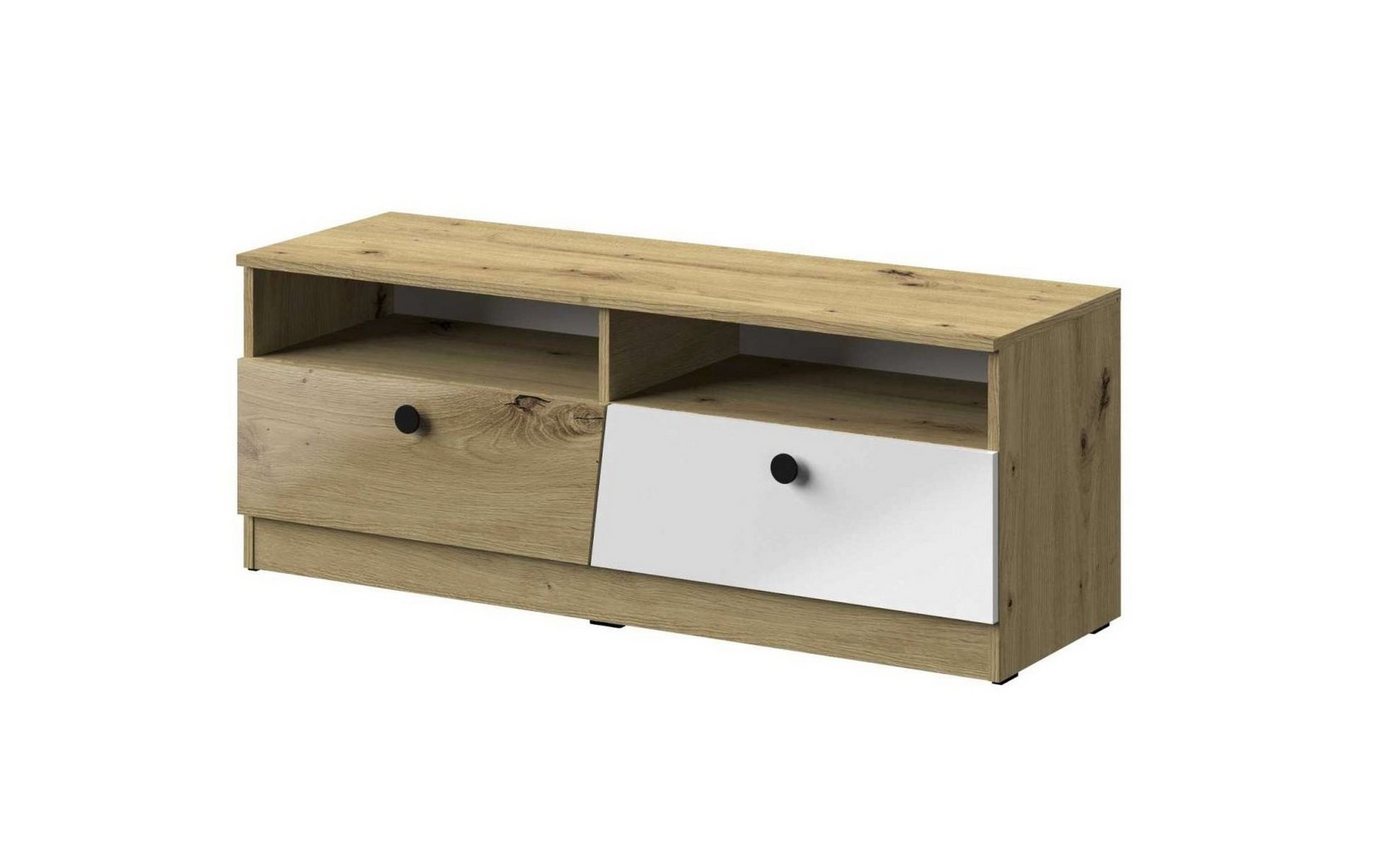 Stylefy Lowboard Narin (TV-Kommode, TV-Schrank), mit 2 Klapptüren, viel Stauraum, Modern Design von Stylefy